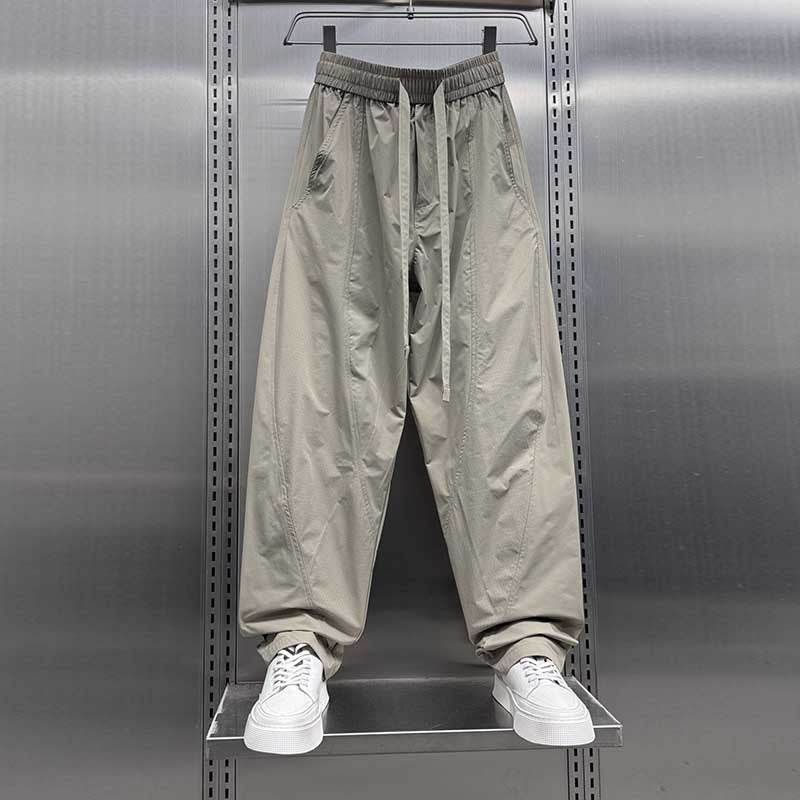 Loose-fitting Breathable Mesh Scimitar Casual Pants