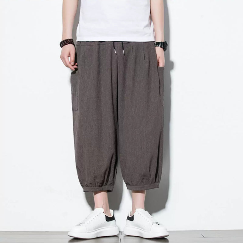 Ice Silk Thin Drape Casual Loose Wide-leg Pants