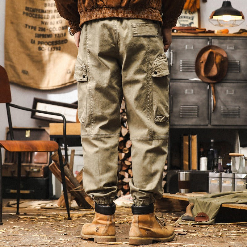 Vintage Loose Cotton Big Pockets Cargo Pants