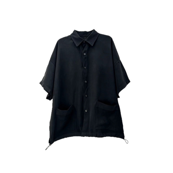 Japanese Lyocell Loose Drapey Casual Short-sleeved Shirt