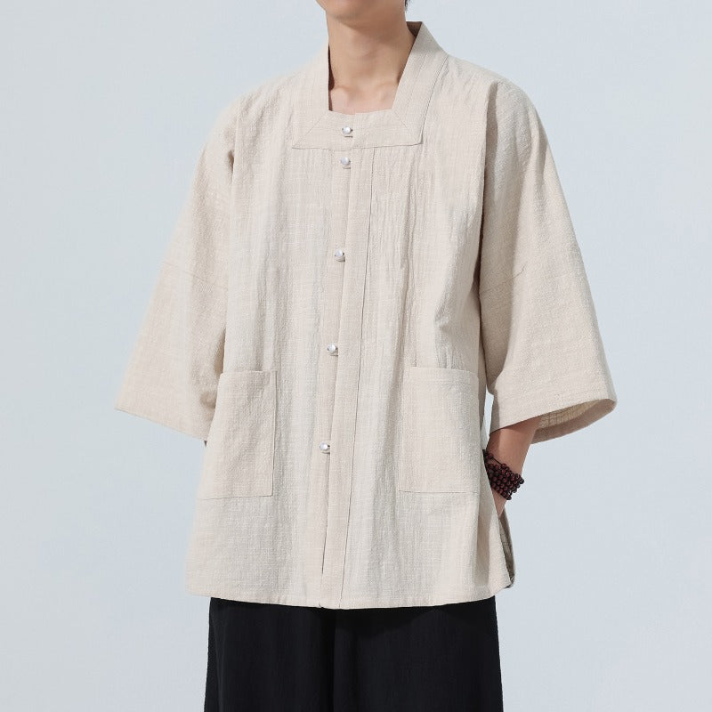 Cotton Three Quarter Sleeve Zen Shirt