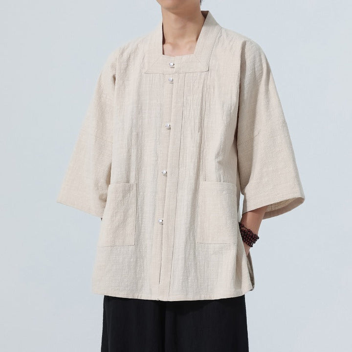 Cotton Three Quarter Sleeve Zen Shirt