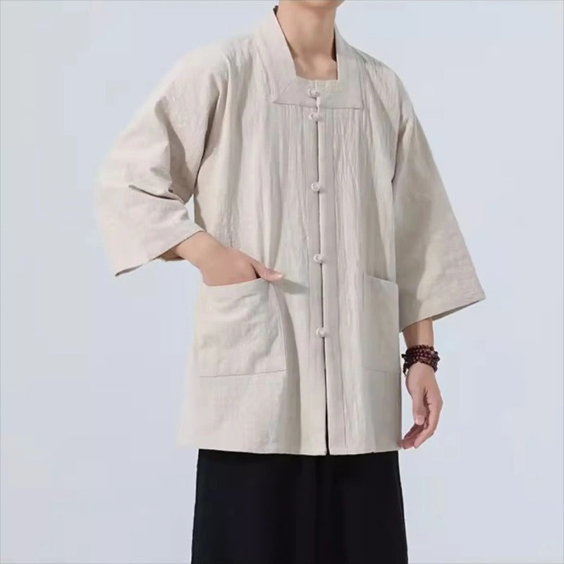 Cotton Three Quarter Sleeve Zen Shirt