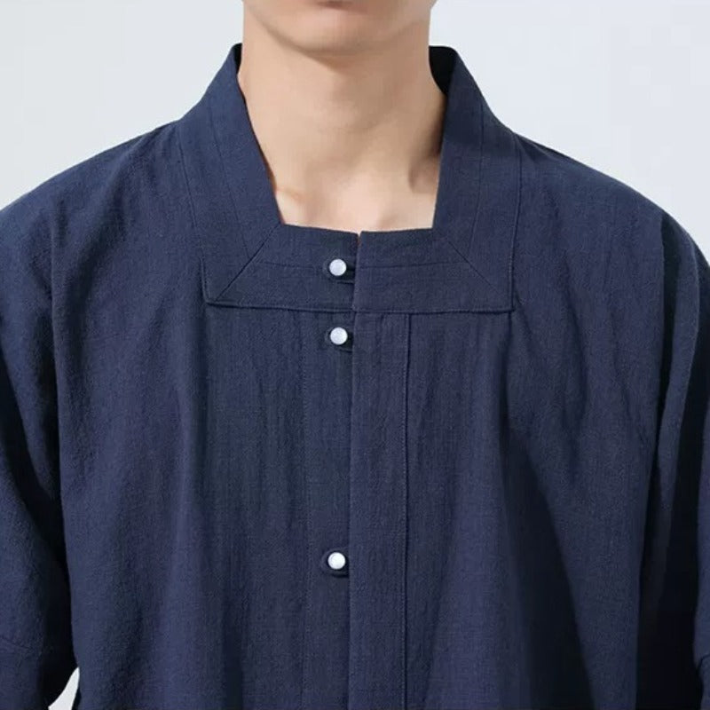 Cotton Three Quarter Sleeve Zen Shirt