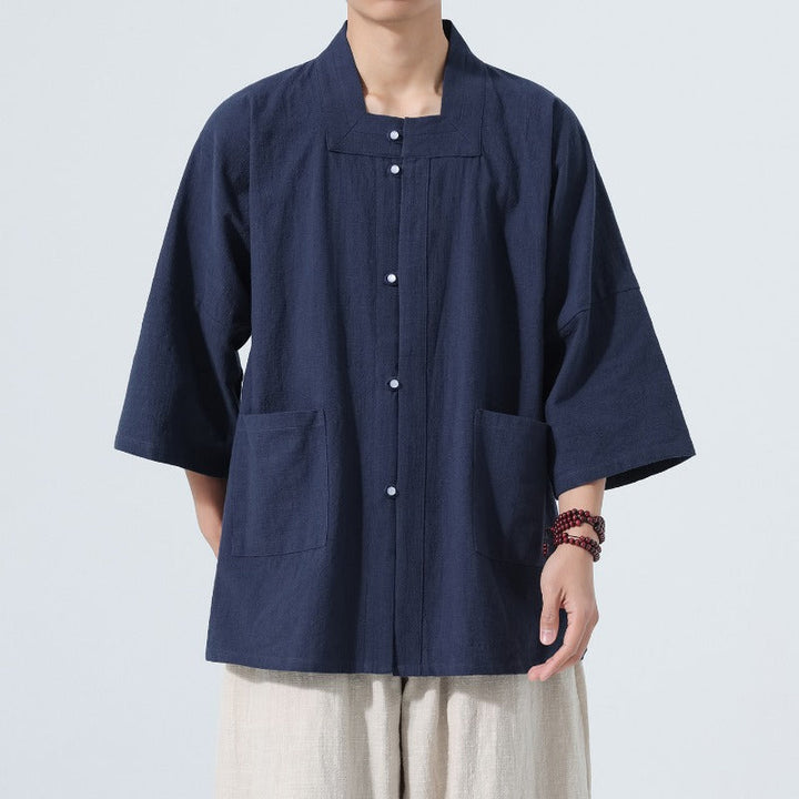 Cotton Three Quarter Sleeve Zen Shirt
