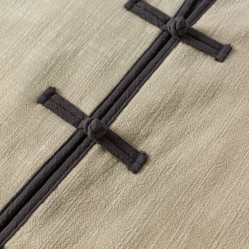 Fleece Lined Warm Padded Frog Button Hanfu Cardigan