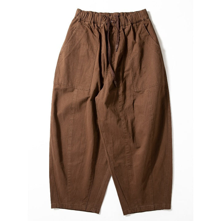 Japanese Heavyweight Cotton Silhouette Loose Fit Harem Pants