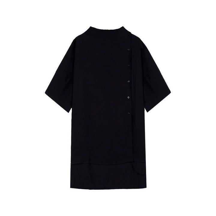 Japanese Loose Shirt and Asymmetrical Skirt-Pants Two-piece Set