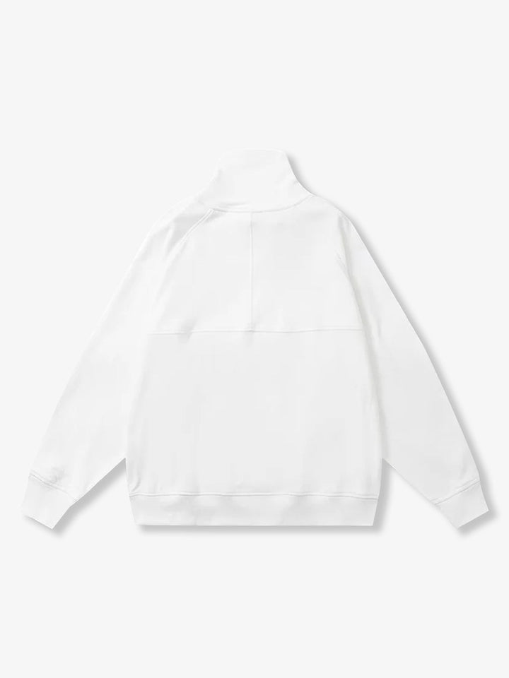 Plain 5-Color Dralon High Neck Sweatshirt