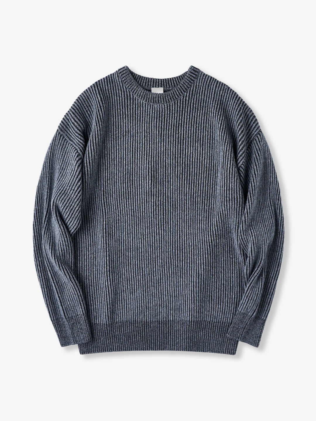 Wool-Blend Ribbed Knit Sweater