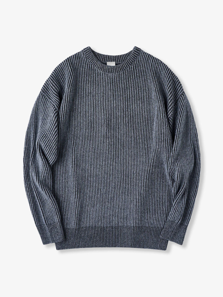 Wool-Blend Ribbed Knit Sweater