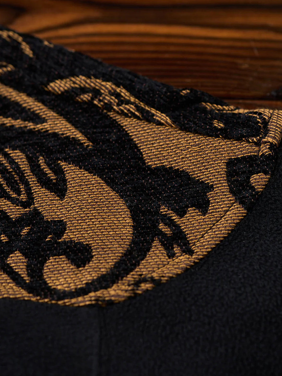 Paisley Pattern Mixed Material Western Half-Zip Fleece Pullover
