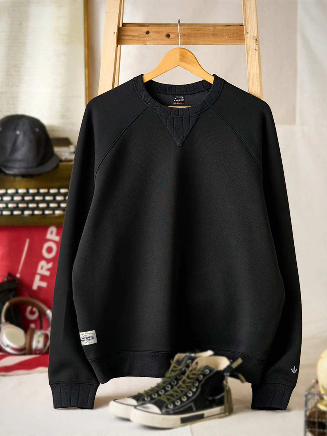 Custom Rib Mini-Waffle Air-Layer Sweatshirt