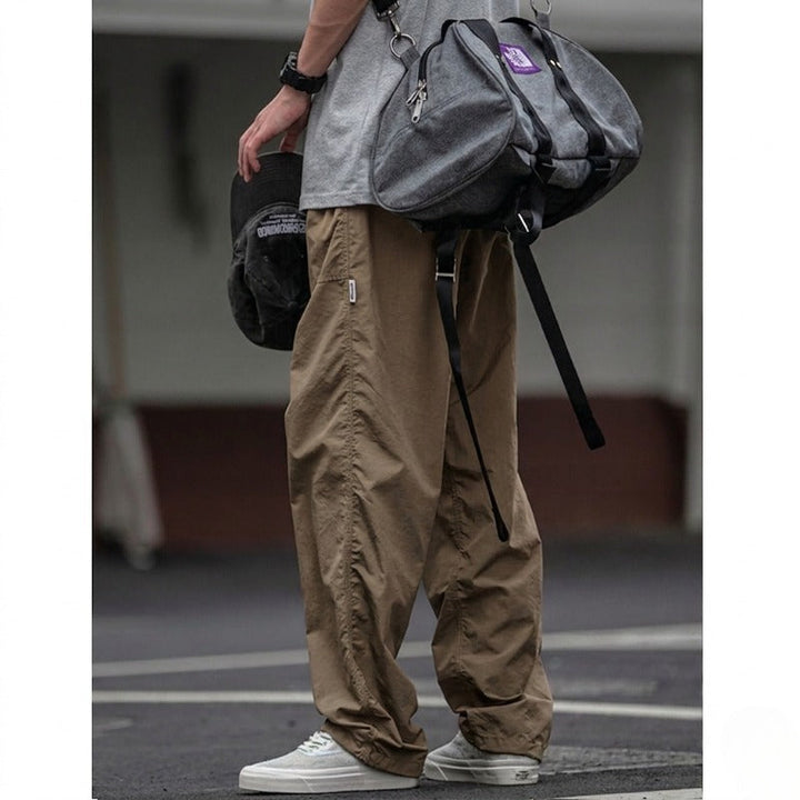 Khaki Japanese Waterproof Breathable Loose Casual Pants