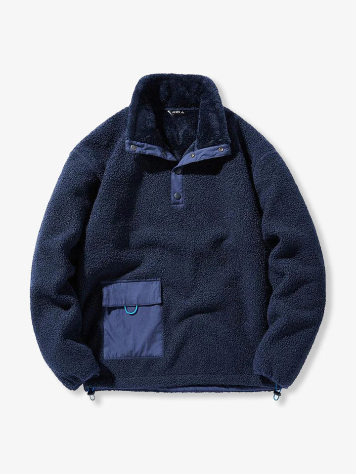 Boa Fleece Sweatshirt with Elbow Patches