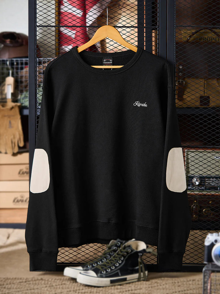 “Pirate Captain Cat” Elbow-Patch Pullover Sweatshirt