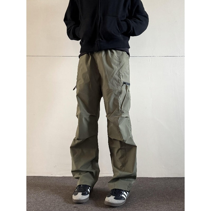 Quick-dry Loose Straight-leg Multi Pocket Utility Cargo Pants