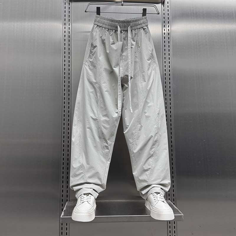 Loose-fitting Breathable Mesh Scimitar Casual Pants