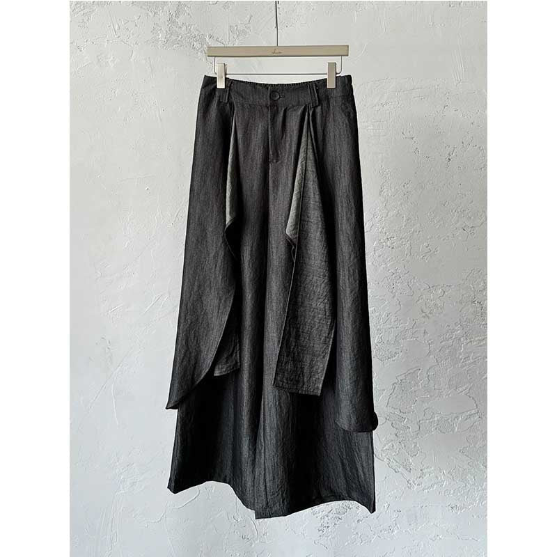 Irregular Slanted Placket Shirt and Trousers Two-piece set