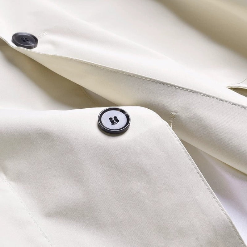 Mid-Length Lapel Loose Fit Casual Silhouette Trench Coat