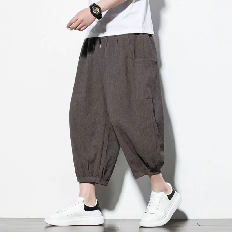 Ice Silk Thin Drape Casual Loose Wide-leg Pants