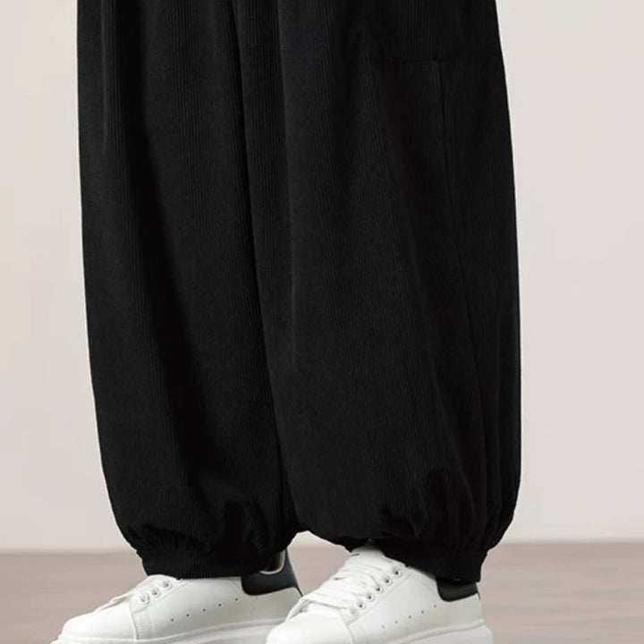 Corduroy Side Pocket Loose Wide-leg Casual Pants