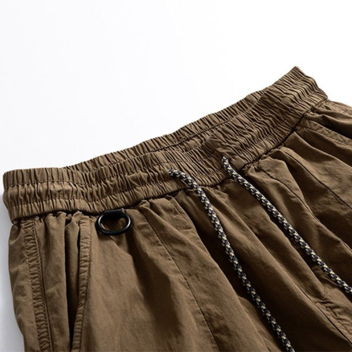 Japanese Loose Multi-pocket Straight-leg Cuffed Cargo Pants