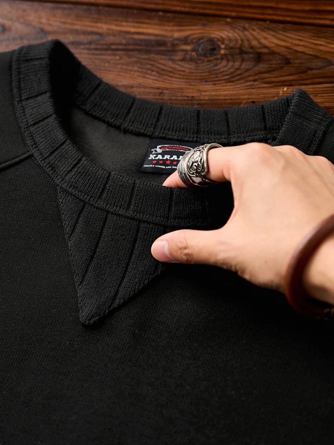 Custom Rib Mini-Waffle Air-Layer Sweatshirt