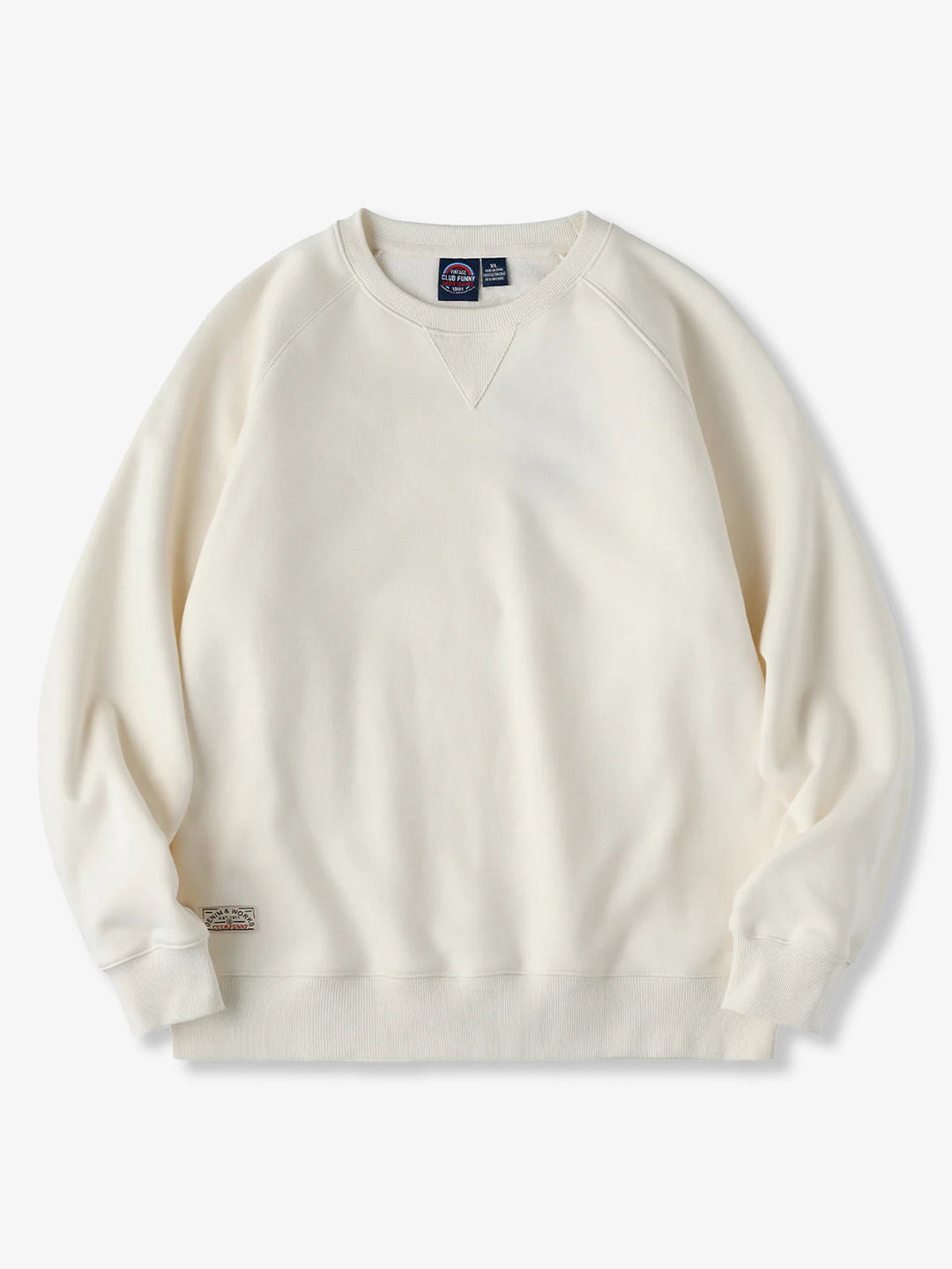 Brushed Fleece American Casual Heavyweight Navy Crewneck Sweatshirt
