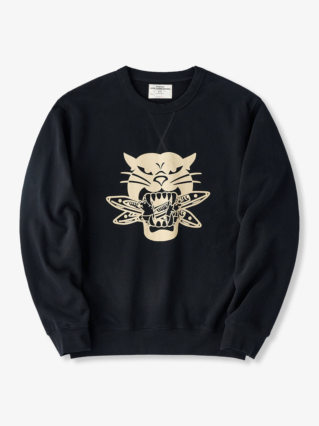 Military Style Shuttle Bomber Leopard American Vintage Crewneck Sweatshirt
