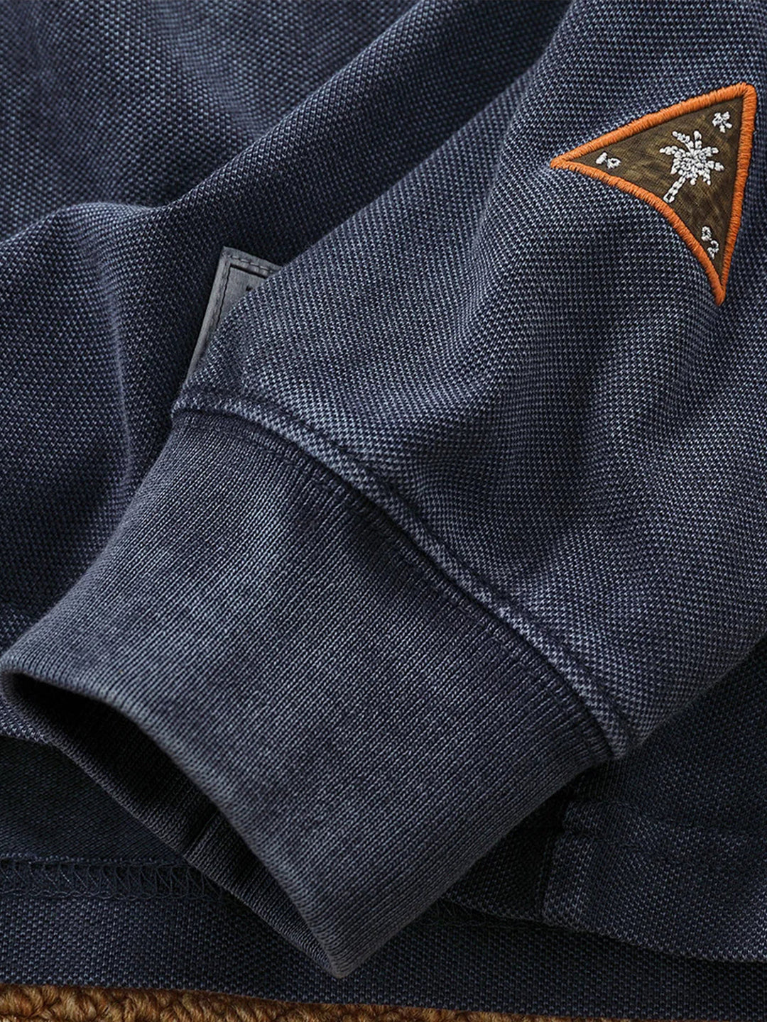 Heavyweight Washed Cotton Patch Crewneck Sweatshirt