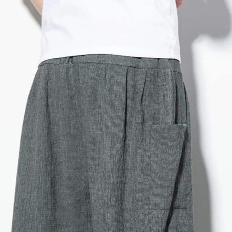 Ice Silk Thin Drape Casual Loose Wide-leg Pants