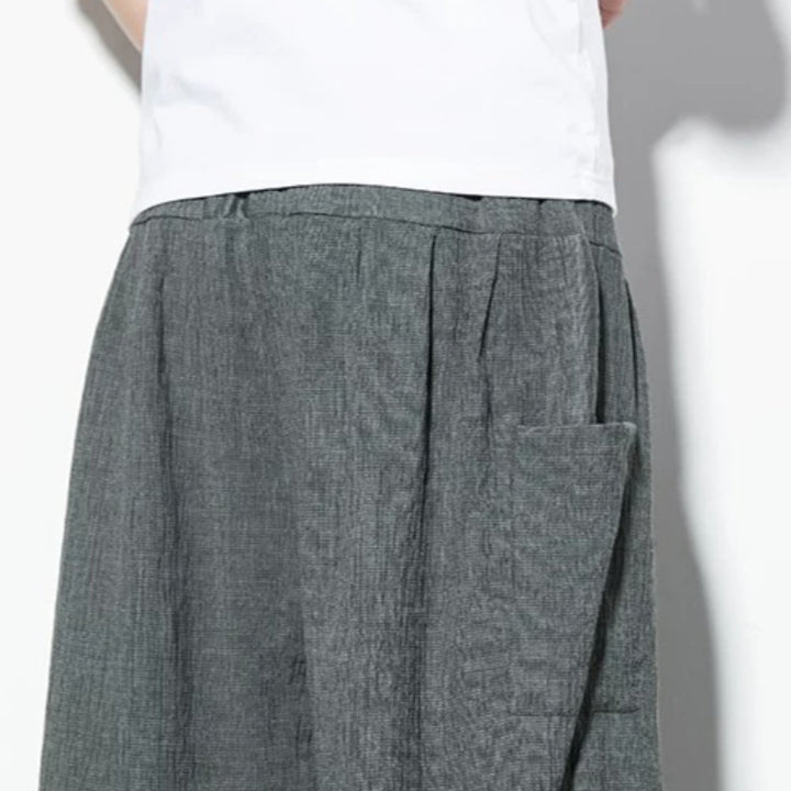 Ice Silk Thin Drape Casual Loose Wide-leg Pants