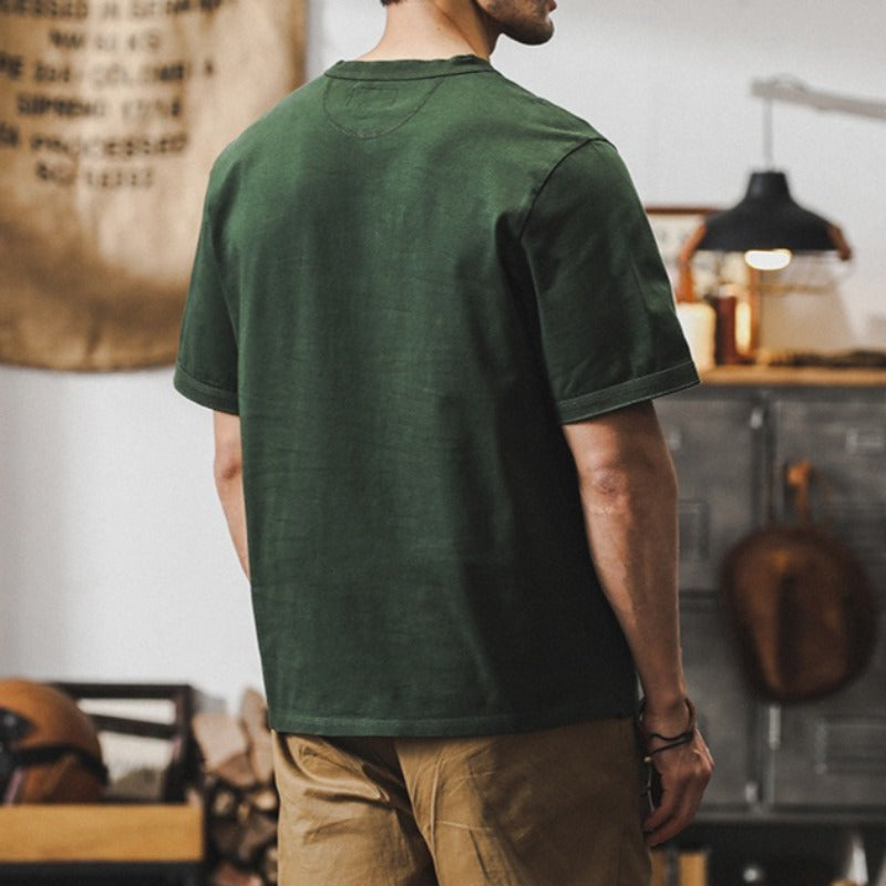 320g Heavyweight Loose Fit Henley T-Shirt