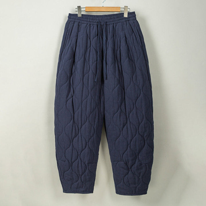 Japanese Retro Quilted Padded Loose Lantern Pants