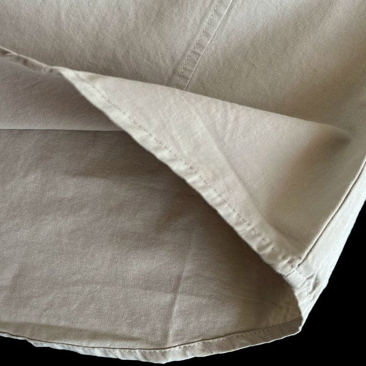 Heavyweight Japanese-style Henley Collar Long-sleeved Shirt