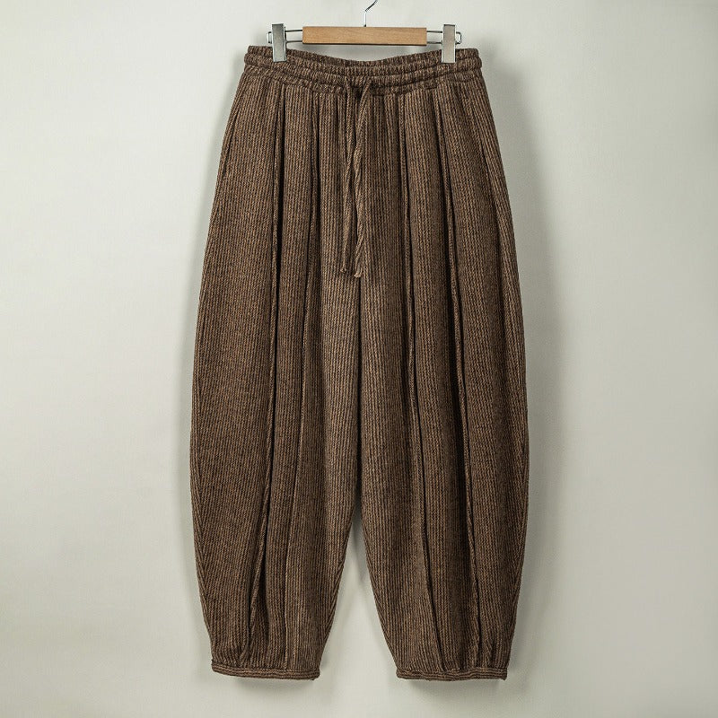 Loose Heavyweight Woolen Balloon Trousers