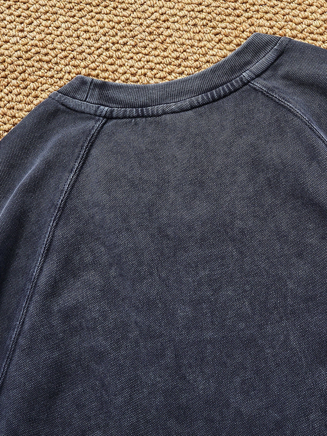 Heavyweight Washed Cotton Patch Crewneck Sweatshirt