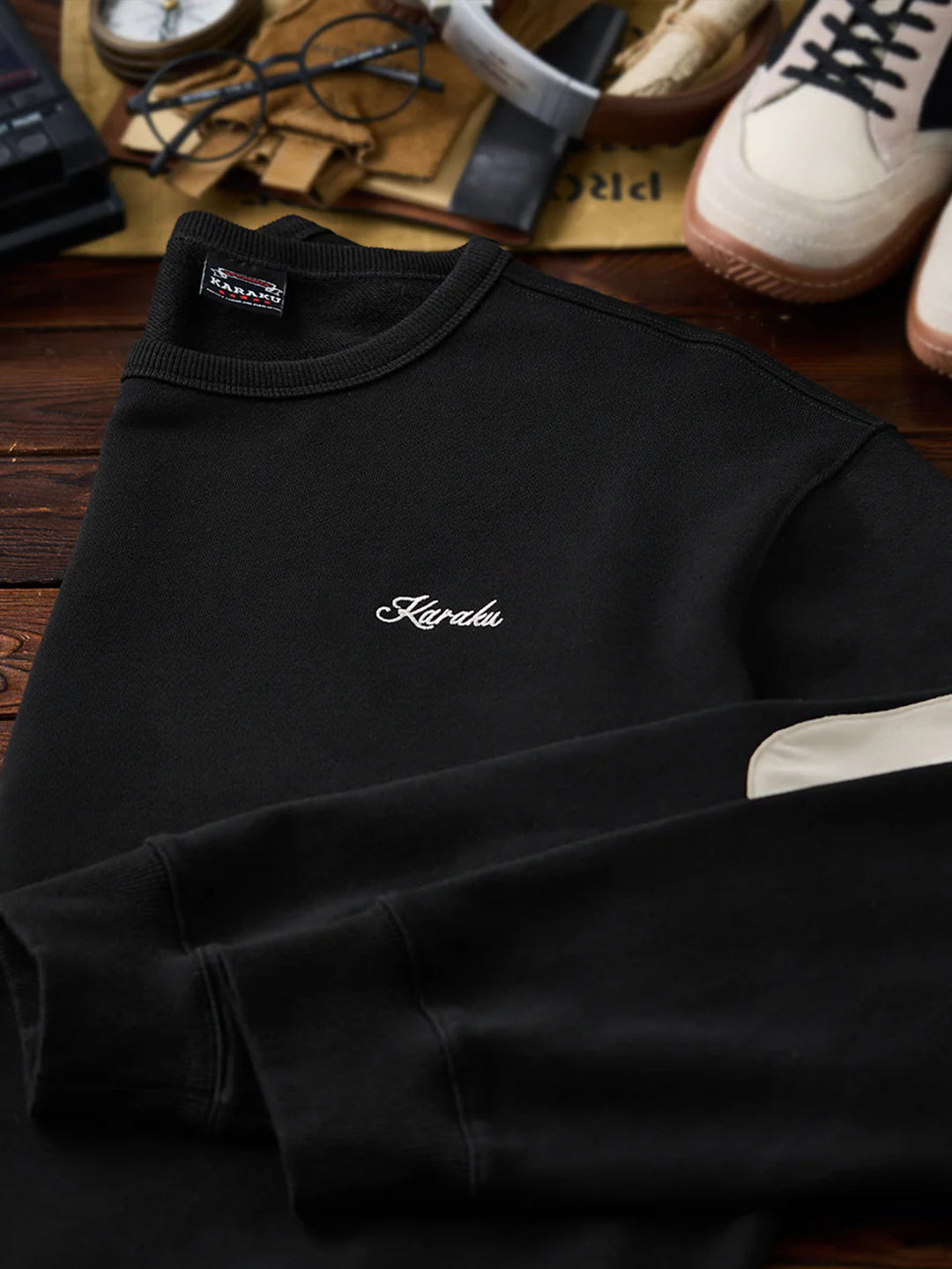 “Pirate Captain Cat” Elbow-Patch Pullover Sweatshirt