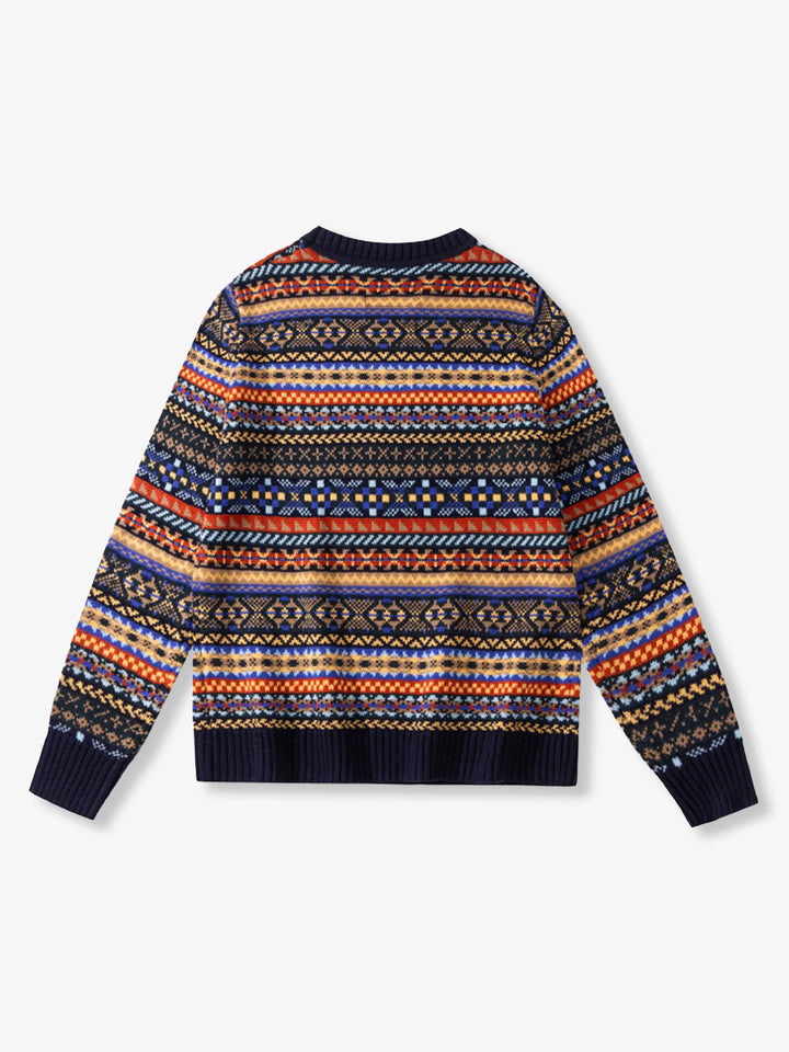 Wool-Blend Fair Isle Jacquard Knit Sweater