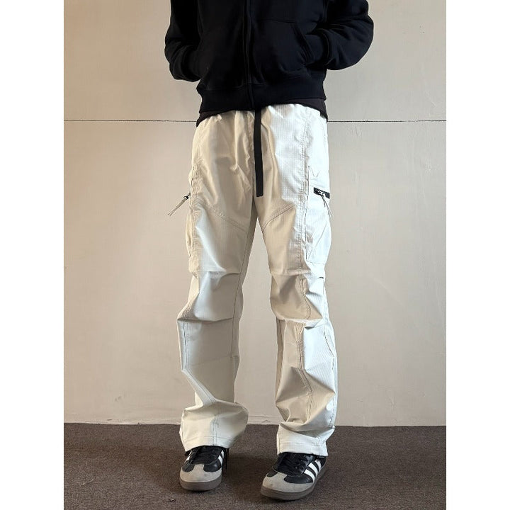 Quick-dry Loose Straight-leg Multi Pocket Utility Cargo Pants