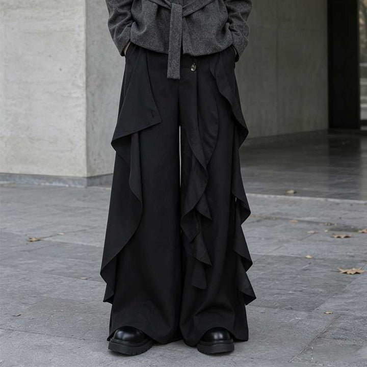Irregular Ribbon Wide-leg Pants