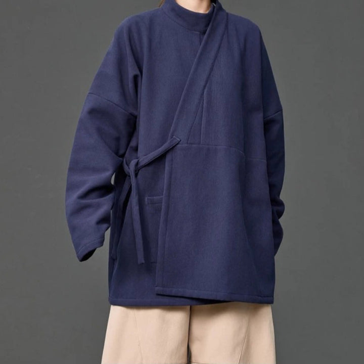 Winter Fleece-lined Layering Robe Coat