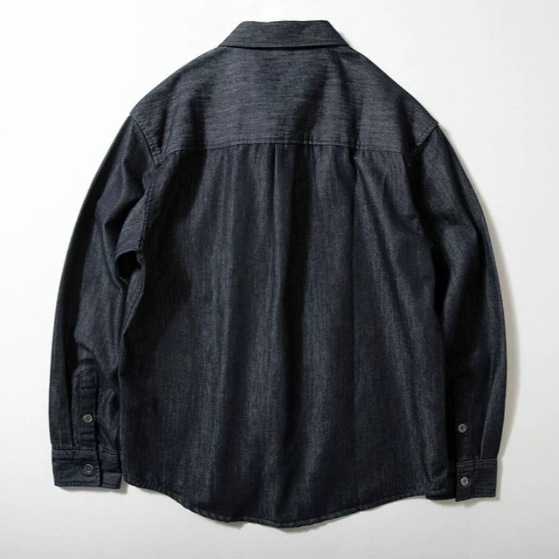 Loose Fit Casual Collar Long Sleeve Denim Shirt Jacket