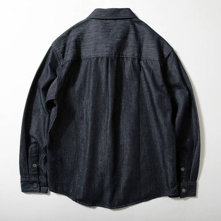 Loose Fit Casual Collar Long Sleeve Denim Shirt Jacket