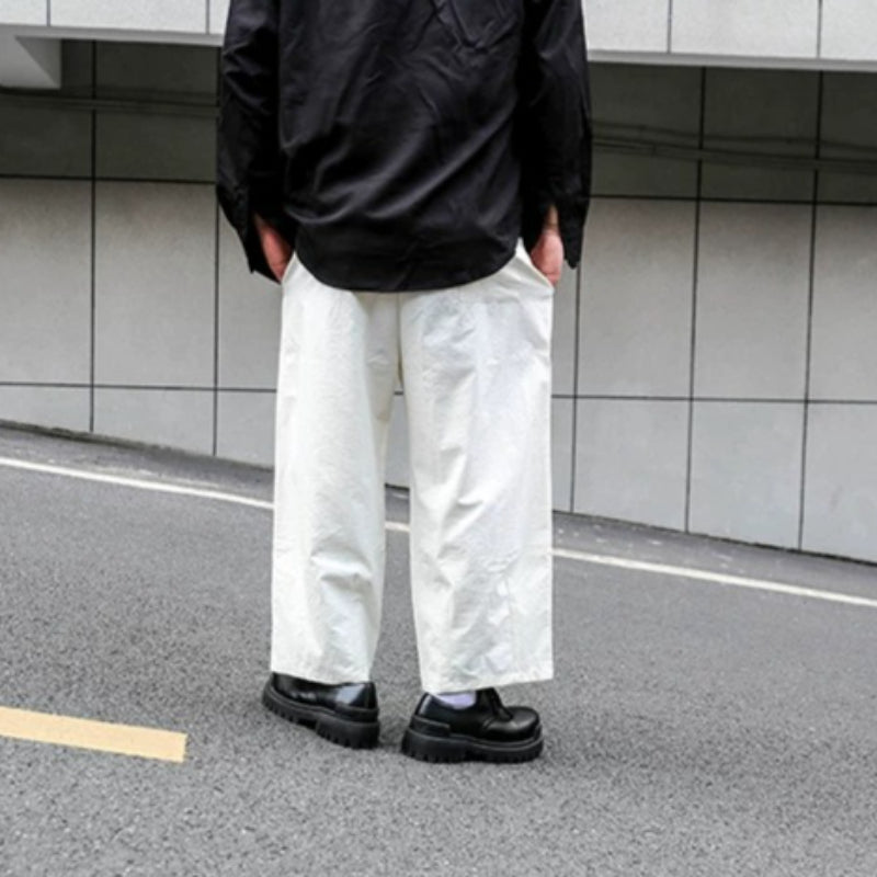 Japanese Solid Color Straight Leg Pants