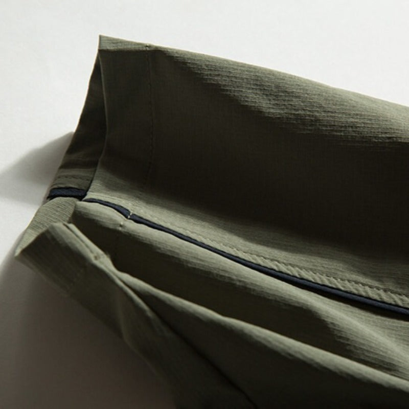 Japanese Streetwear Casual Half-zip Short Sleeve Shirt
