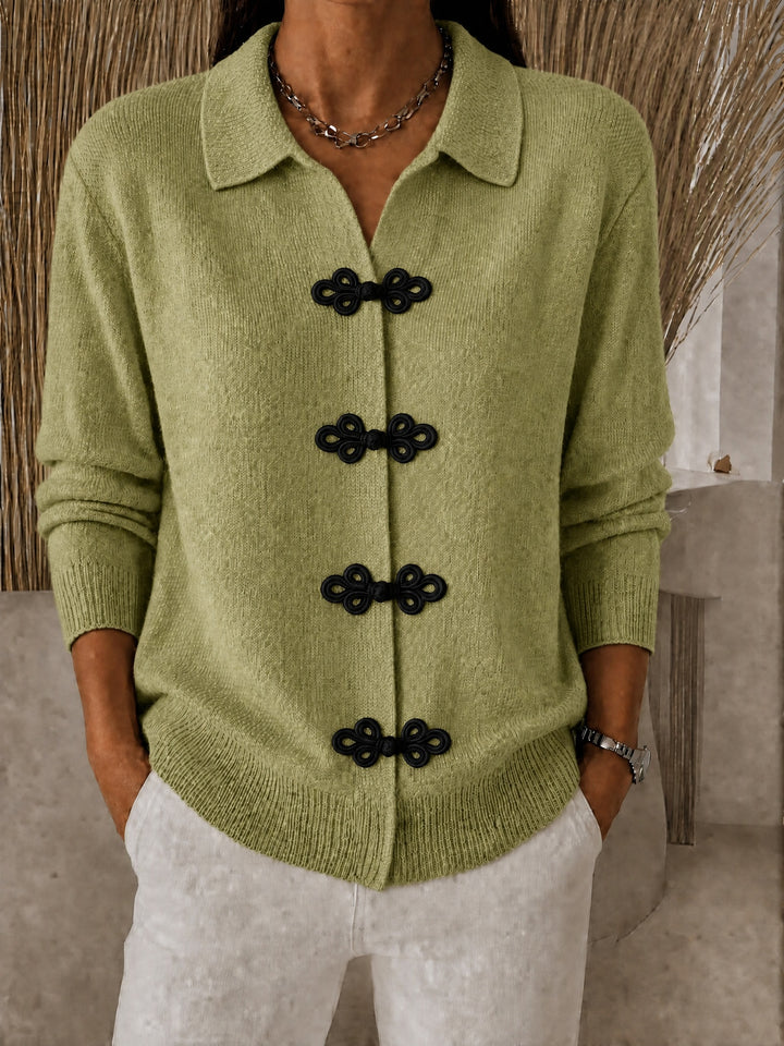Lapel Cardigan Sweater