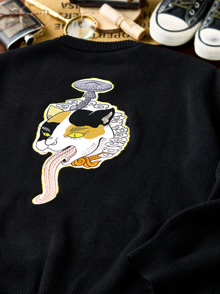 KARAKU × Ayako Ishiguro “Poison Ivy Mushroom” Embroidered Knit Sweater