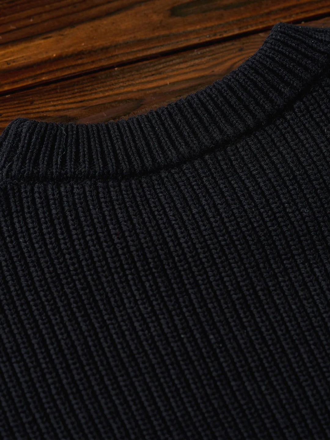 Rib-Knit Sweater with “Karaku” Logo Embroidery